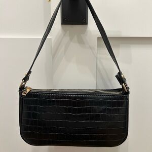 Black baguette bag purse from Front and Company